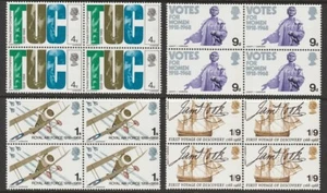 1968 ANNIVERSARI SET DI 4 SG767/SG770 IN BLOCCHI DI 4 NON MONTATI OTTIME CONDIZIONI - Foto 1 di 1