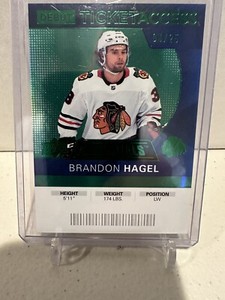 2021 Upper Deck Credentials 2020-21 Debut Ticket Access Green /25 Brandon Hagel