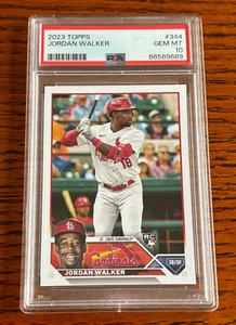 2023 Topps Jordan Walker RC #344 Cardinals PSA 10 GEM MINT 86589689 - Picture 1 of 2