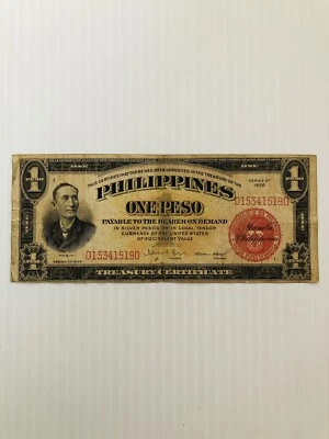 Filipinas 1 Peso 1936 Administración Estados Unidos Foto 1 de 2
