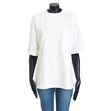 BOTTEGA VENETA 650$ White Cotton Jersey T-shirt - Riveted Front Pocket
