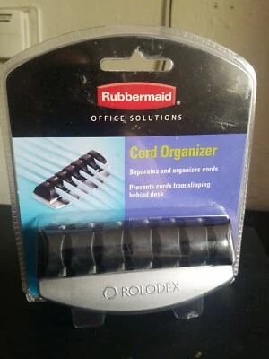Rubbermaid Cord Organizer Office Solutions - Black/Silver BC48632 New - Image 1 of 4