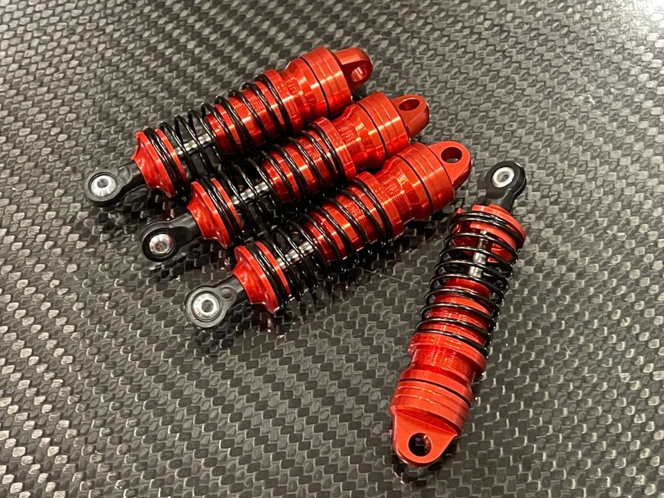 Amortiguador roscado de aluminio para 1/8 Arrma Vendetta 3S BLX rojo Foto 1 de 2