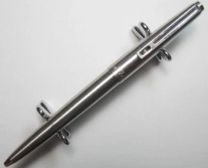 SPAIN INOXCROM 77 BALLPOINT PEN BRUSHED STEEL CT - Picture 1 of 10