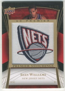 2007-08 Upper Deck Premier Stitchings Patches Gold #PSSW Sean Williams /25 