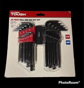 Hyper Tough Heavy Duty 26 Piece Ball End Hex Key Set New - Picture 1 of 2