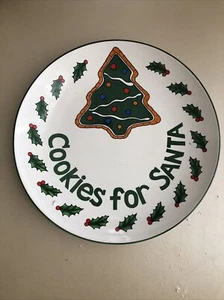 Home Life Styles Cookies For Santa Plate 8” - Picture 1 of 2