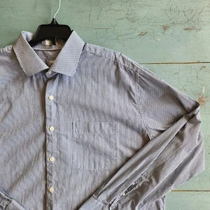 Peter Millar Shirt Mens XL Button Down Navy Stripe Office Casual-Dress - Picture 1 of 7
