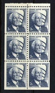 US 1971 Frank Lloyd Wright Booklet of 6. (1280c) . Mint Never Hinged - Picture 1 of 1