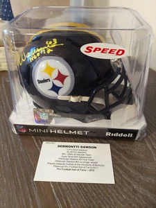 Dermontti Dawson Signed Speed Mini Helmet w/ Tristar COA Auto Steelers Inscribed - Picture 1 of 9