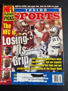 Inside Sports magazine January 1997 NBA Pippen NFL Harbaugh Martin NHL - Picture 1 of 2