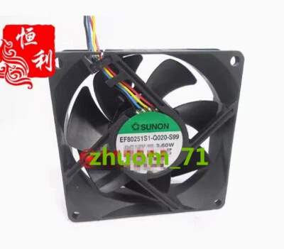 1PC SUNON EF80251S1-Q020-S99 12V 3.60W 80*80*25MM 4-Pin PWM cooling fan - Image 1 of 2