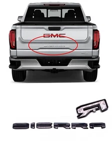 Black Sierra Emblem Fit 2019-2024 GMC Sierra 1500 2500HD 3500HD Overlay Emblem - Picture 1 of 5