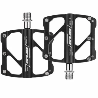 Pedales de bicicleta de eje de titanio ultraligeros para bicicleta de montaña pedales de bicicleta de carretera 3 rodamientos Foto 1 de 4