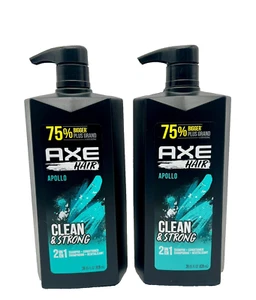 2 PACK Axe Hair Clean & Strong Apollo 2-in-1 Shampoo & Conditioner 28 fl oz each - Picture 1 of 1