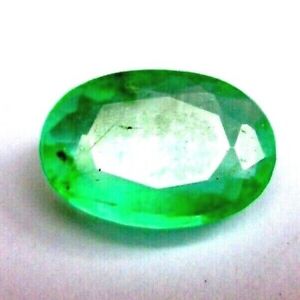 Beautiful 1.60 Ct Natural Green, 9x6 Oval Columbian Emerald, Loose Stone
