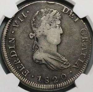 1820-Zs NGC VF 25 Mexico 8 Reales Zacatecas War Independence Coin (24070705C) - Picture 1 of 6