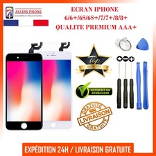 ECRAN LCD VITRE TACTILE SUR CHASSIS POUR IPHONE 6 6S 7 8 PLUS Noir Blanc + OUTIL