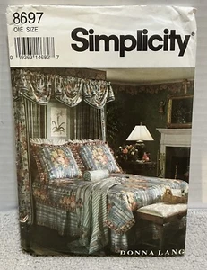 Simplicity Bedroom Decor Accessories Donna Lang Pattern 8697 Uncut 1993 - Picture 1 of 3
