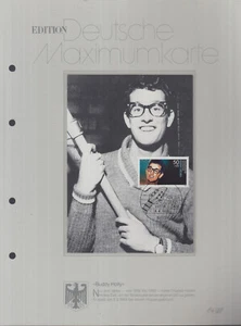 BRD Edition Deutsche Maxi-Karte 1988 - Rock- und Popmusiker Buddy Holly - Picture 1 of 2
