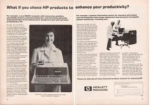 Hewlett Packard HP 85 Computer Patient Monitor 2 Page Print Ad 1980 - Picture 1 of 7