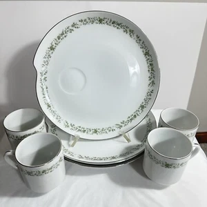 Juego de 4 platos y tazas de aperitivo vintage Mikasa porcelana Montclaire China Japón - Imagen 1 de 12