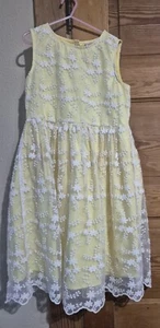 Gymboree Girls Size 12 Sunshine Yellow Dress Lace Flowers Easter Flower Girl - Picture 1 of 11