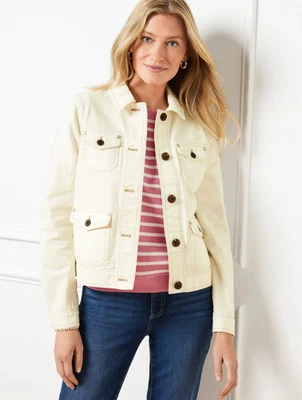 Studio Chore Jacket at Talbots, NWT $149, color IVORY - Image 1 of 3