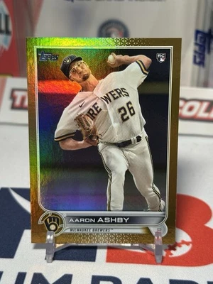 2022 Topps Series One Gold Foil SP #78 Aaron Ashby - Rookie RC MIL Brewers - Image 1 of 2