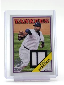 CC SABATHIA 2023 TOPPS SERIES ONE 1988 TOPPS GAME-USED PATCH Q3573 - Picture 1 of 2
