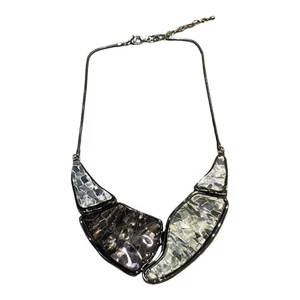 Collana Statement con pietre marmorizzate grigie e nere - Foto 1 di 4