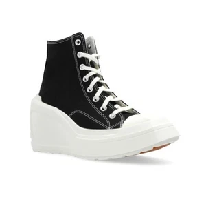 New Converse Chuck Taylor 70 De Luxe Wedge Platform Hi Top Sneakers Black US 7.5 - Picture 1 of 7