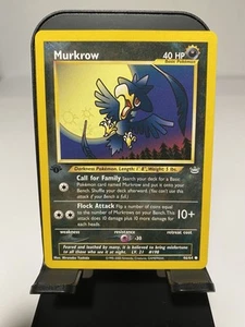 Murkrow 46/64 1st Edition Common Pokemon Neo Revelation Card TCG NM/LP - Picture 1 of 10