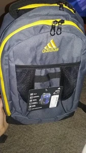 NUOVO ZAINO ADIDAS ATKINS BOOKBAG GIALLO GRIGIO #5143919 DELUXE MEDIA POCKET - Foto 1 di 1