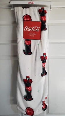 Coca-Cola Velvet Soft Throw Blanket Bottles & Bows Holiday  60 X 70⚪🔴 2025 ~New - Image 1 of 4