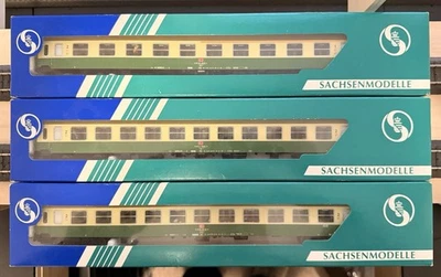 Sachsenmodelle 1:87 H0 Schnellzug Wagenset Halberstädter der DB  in OVP für AC - Bild 1 von 4