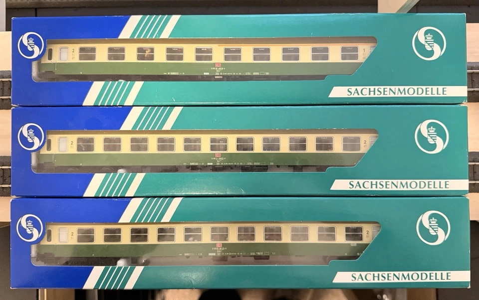 Saxony Models 1:87 H0 Express Train Car Set Halberstädter DB in Original Packaging for AC - Image 1 of 4