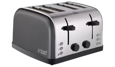 Russell Hobbs Worcester Toaster 4 Slice 1500W Stainless Steel 28366 Grey 4529790 - Image 1 of 4