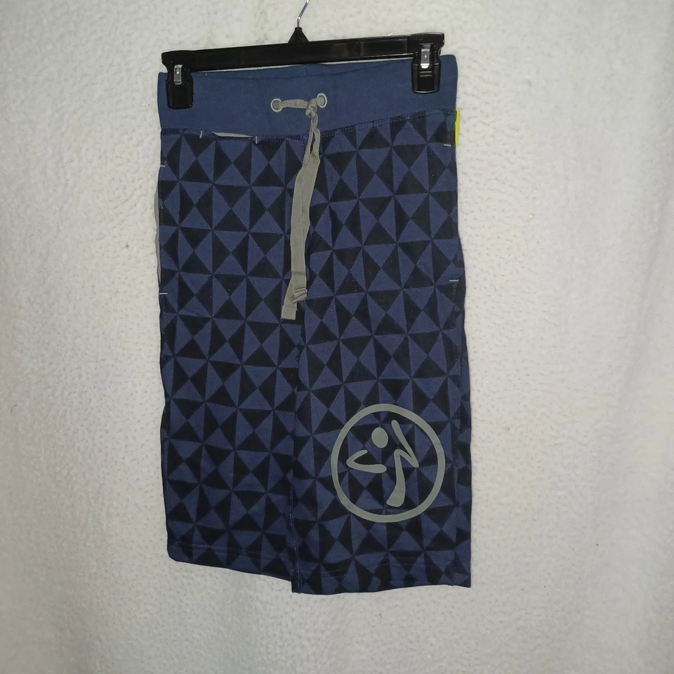 Zumba Wear Men's XS  Everyday French Terry Shorts Workout Gray Printed (ZZ) - Image 1 of 4