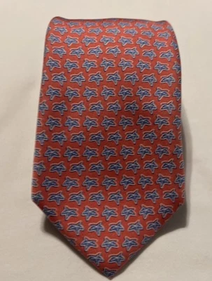 Галстук шелковый Vineyard Vines Martha's Vineyard цветок розовая морская звезда - Изображение 1 из 4