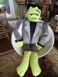 5ft Frankenstein Plush  Halloween Buddy Body Pillow Isaac Mizrahi 60x32 NEW - Picture 1 of 5