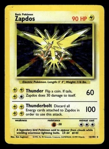 Zapdos 16/102 Holo Rare Base Set Pokemon Card - Picture 1 of 2
