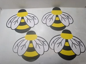 Lotto di 4 tovagliette vintage Bumble Bee primavera estate - Foto 1 di 13
