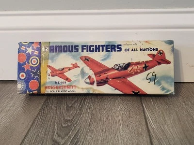 Rare! AURORA Famous Fighters MESSERSCHMITT ME-109 Brooklyn 1/4" Scale Kit 55-59 - Image 1 of 4