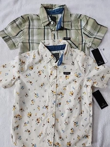 Buffalo Boys Plaid And Floral Cotton Shirts Size 4/4T New With Tags - Picture 1 of 8