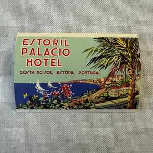 Vintage Hotel Reise Gepäck Etikett Estoril Palacio Hotel Estoril Portugal - Bild 1 von 2