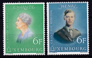 LUXEMBOURG #579-580 MNH BIRTHDAYS OF GRAND DUCHESS CHARLOTTE & PRINCE HENRI - Picture 1 of 1