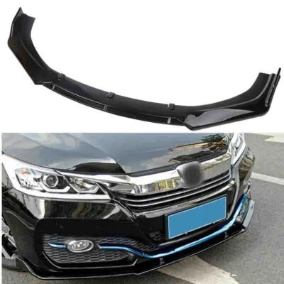 For Honda Accord 2014-17 Front Bumper Lip Spoiler Splitter Body Kit Gloss Black - Изображение 1 из 4