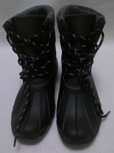 Alpine Woods Damen grau & schwarz Regen Schnee Ente Stiefel hoch Schnürung Größe 6M - Bild 1 von 7