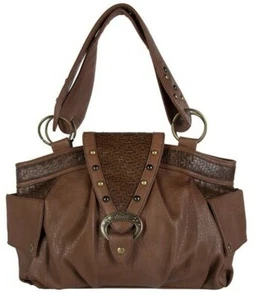 Bolso de hombro (D) Unit Riders REP Mocha marrón bronceado metal cierre a presión - Imagen 1 de 7